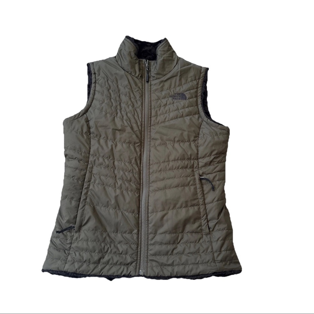 The North Face Vest Women’s Ski trip Mossbud Reversible Fleece NF0A4R3G Olive